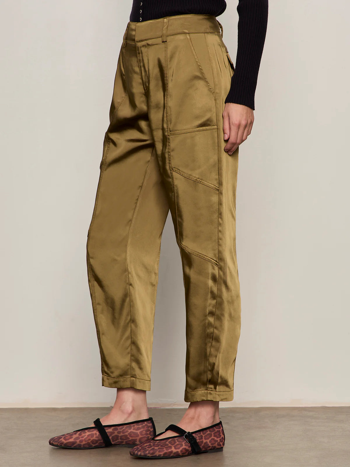 Sahara Satin Tappered Pant by Sanctuary in Dirty Martini