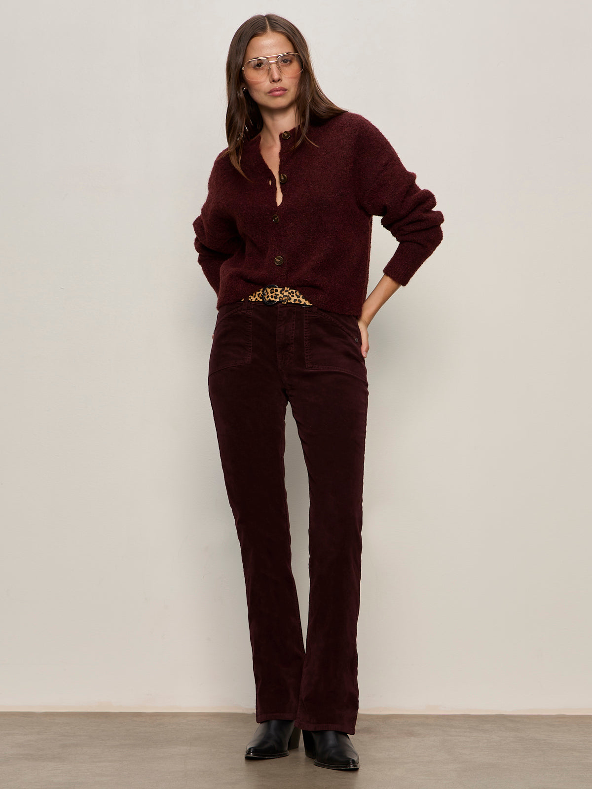 Velveteen Brook Bootcut by Sanctuary in Dark Crimson