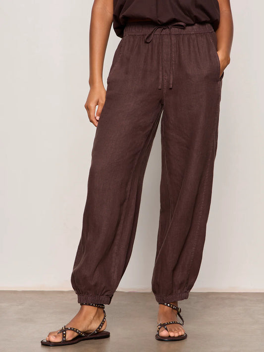 Melody Micro Linen Balloon Pant by Sanctuary in Rich Soil