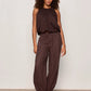 Melody Micro Linen Balloon Pant by Sanctuary in Rich Soil