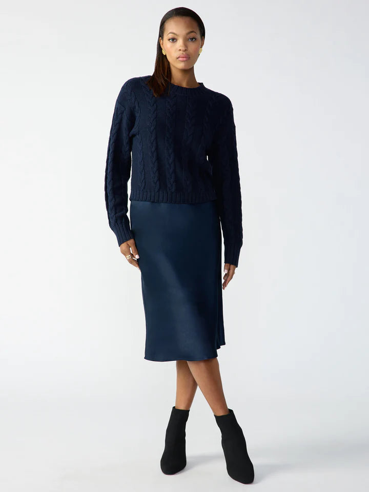 Everyday Midi Skirt by Sanctuary in Navy Reflection