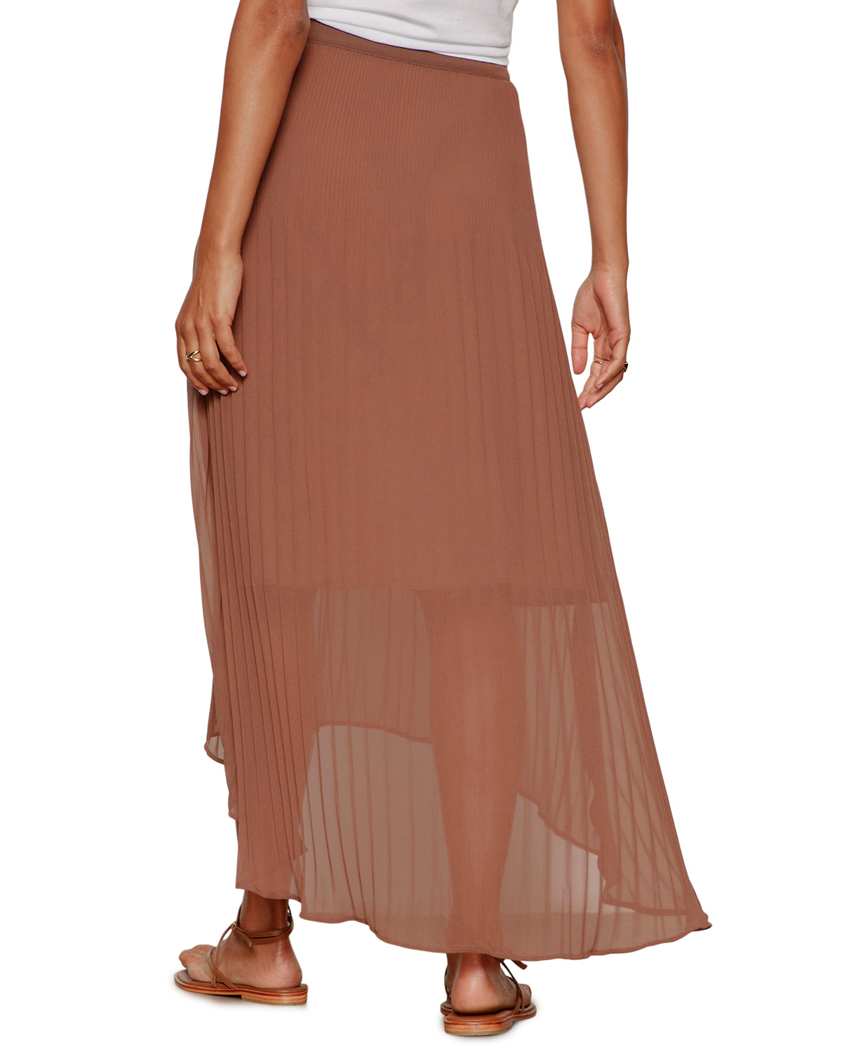 Meant To Be Pleated Midi Skirt by Sanctuary in Mud Bath
