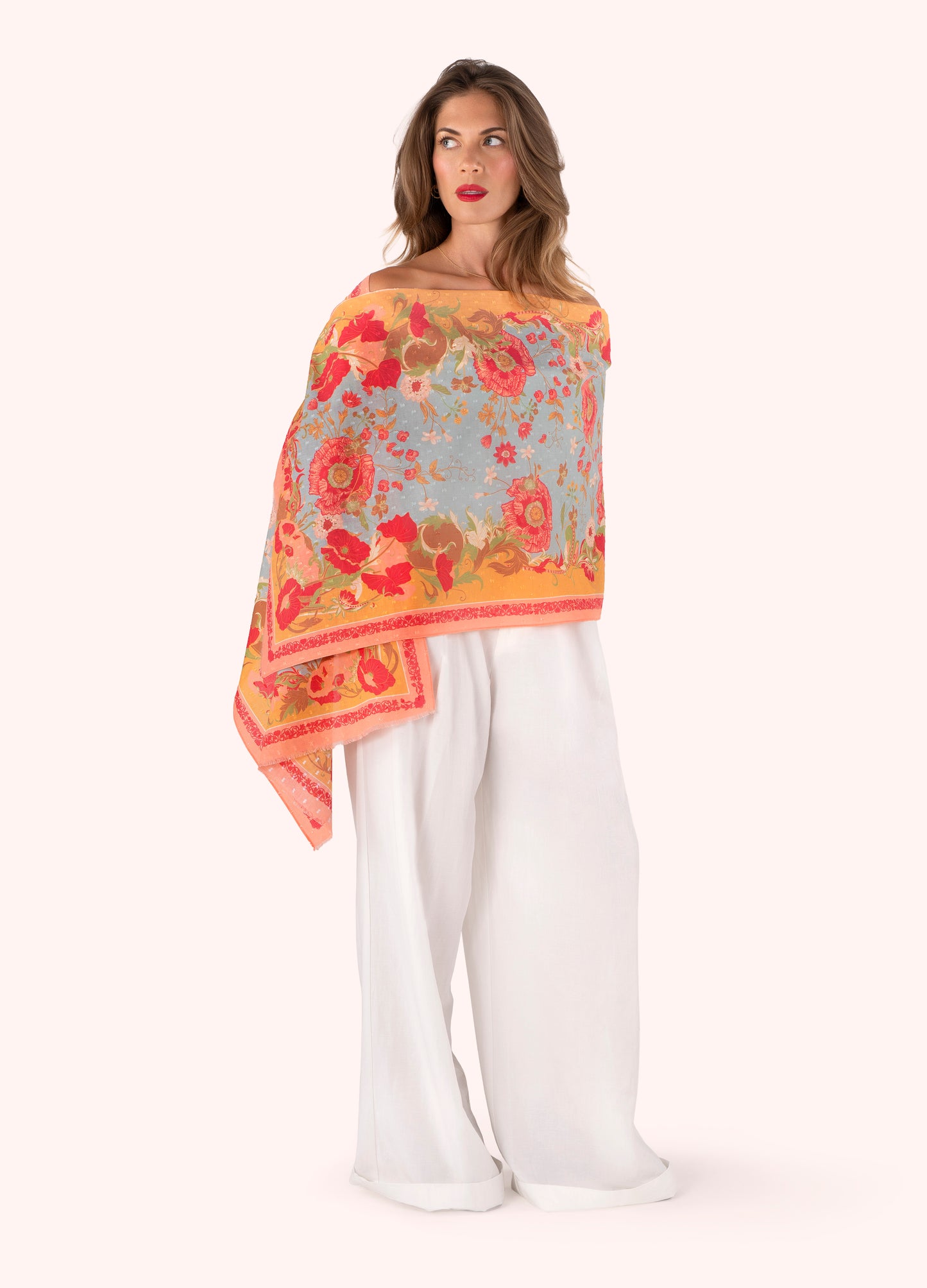 Cotton Scarf by Powder Design in Paisley Poppies