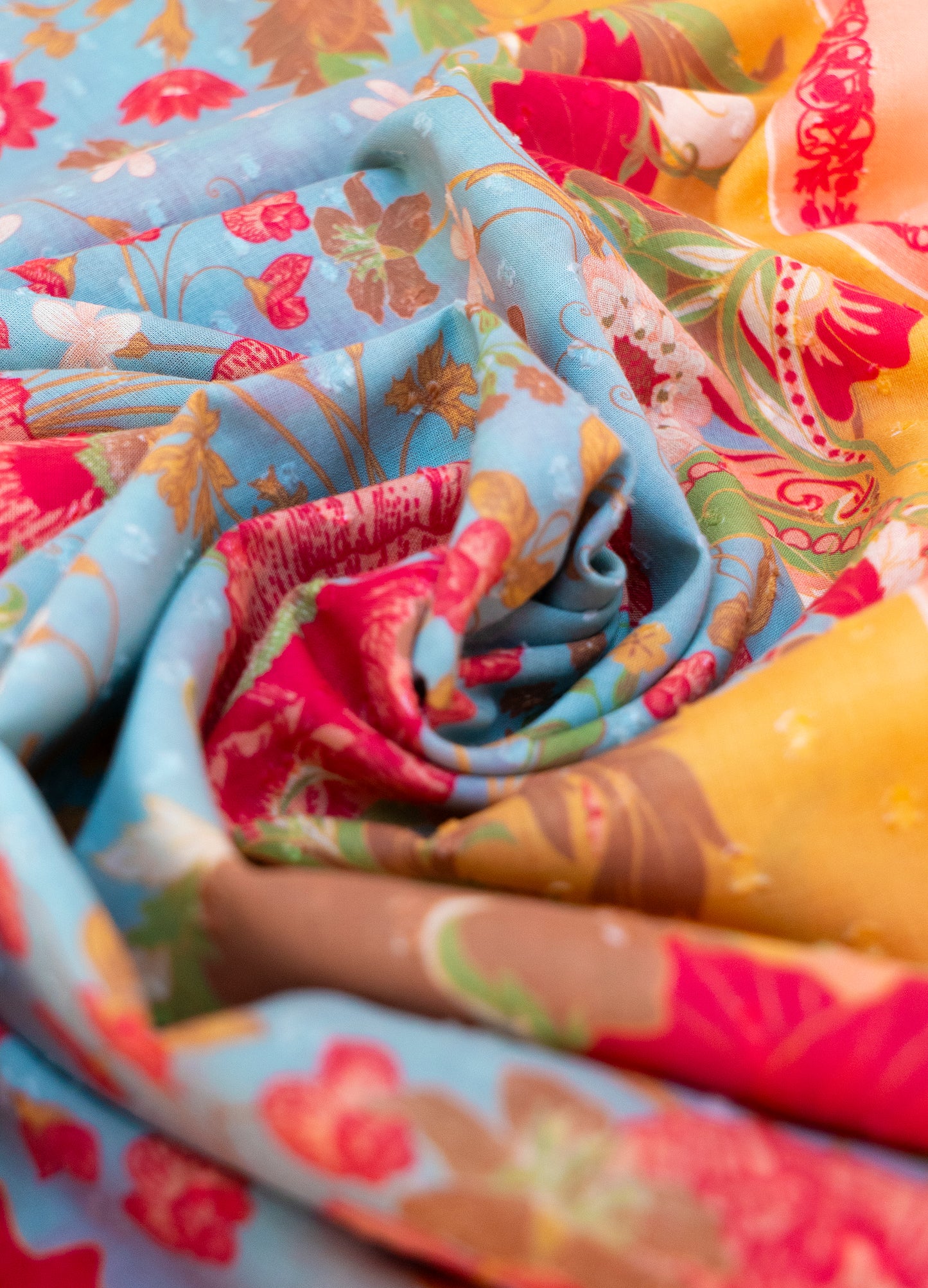 Cotton Scarf by Powder Design in Paisley Poppies