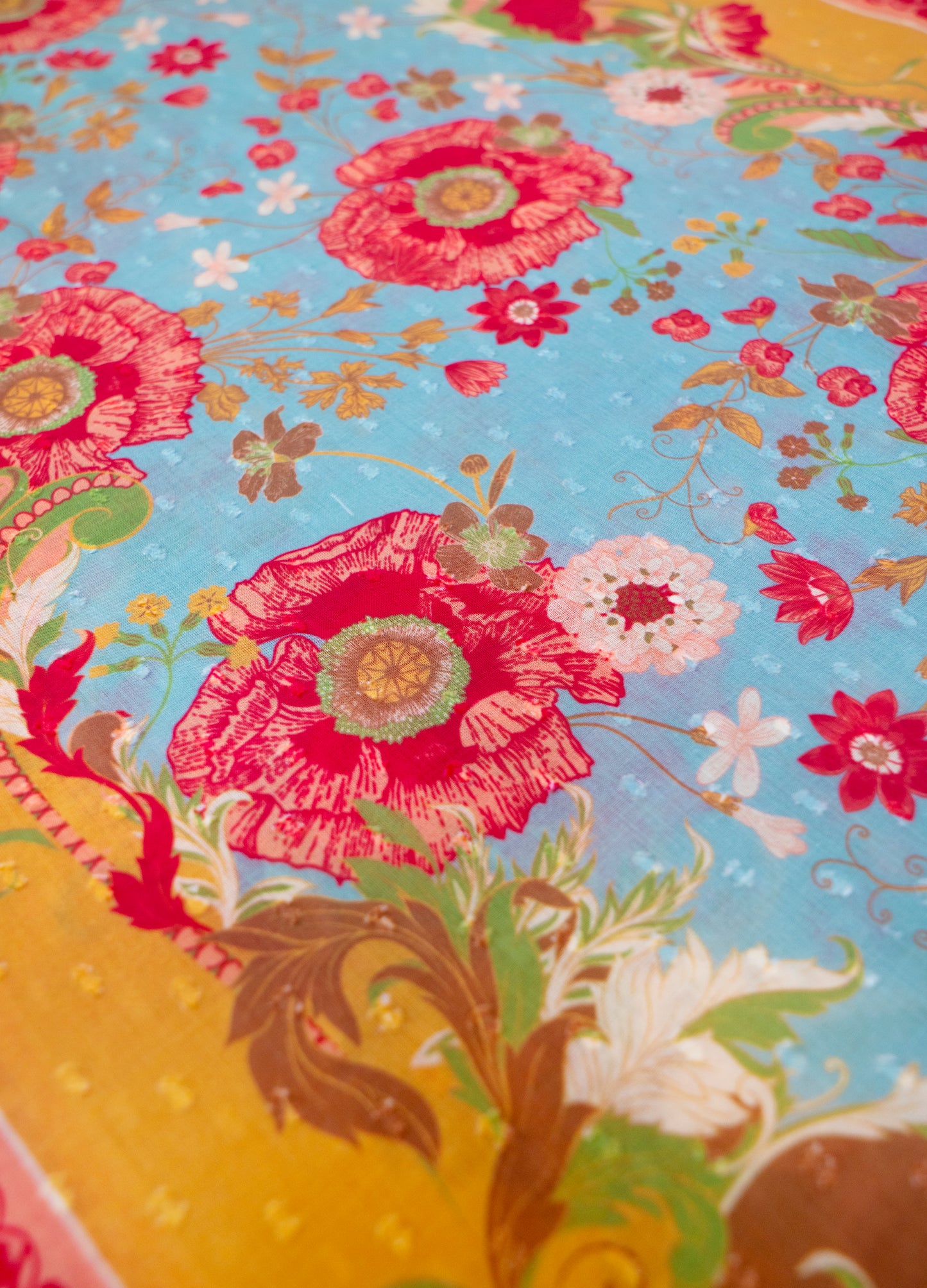 Cotton Scarf by Powder Design in Paisley Poppies