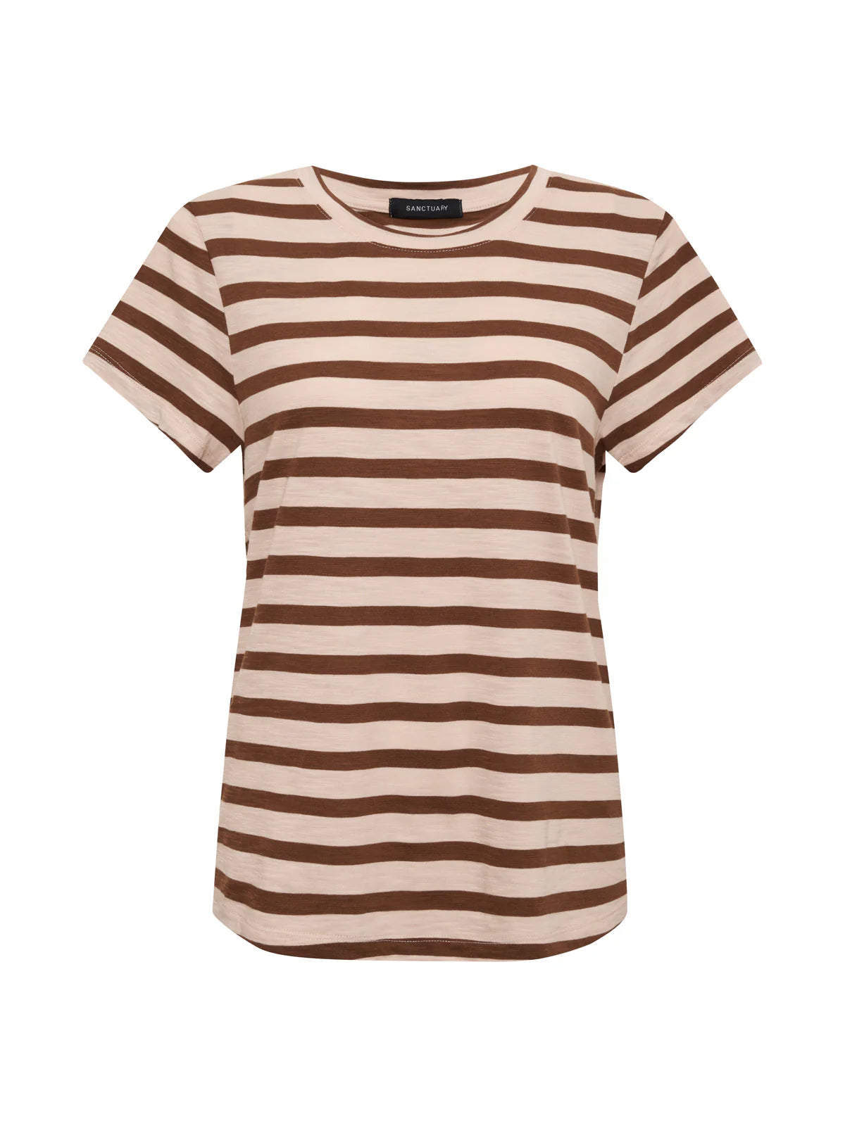 The Perfect Tee by Sanctuary in Earth Pink/Sepia Stripe