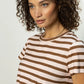 The Perfect Tee by Sanctuary in Earth Pink/Sepia Stripe