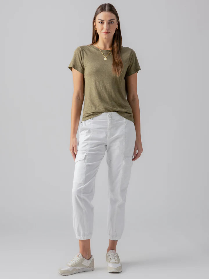 Linen Perfect Tee by Sanctuary in Burnt Olive