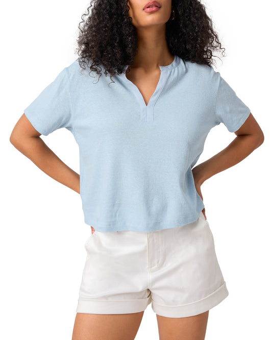Easy Breezy Peasant Tee by Sanctuary in Blue Bliss