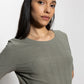 Half Sleeve Femme Crew Tee by Sanctuary in Dark Spruce