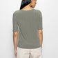 Half Sleeve Femme Crew Tee by Sanctuary in Dark Spruce