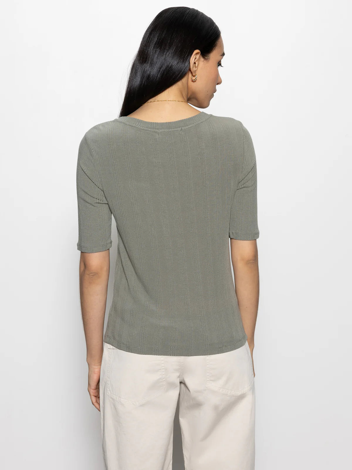 Half Sleeve Femme Crew Tee by Sanctuary in Dark Spruce