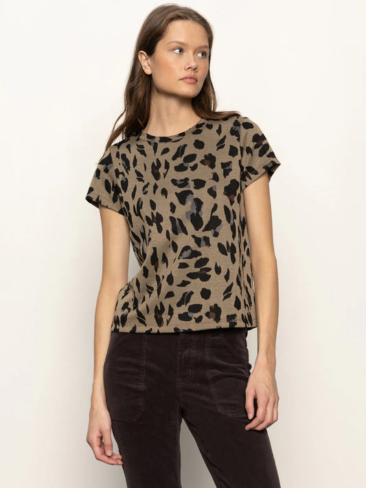 Double Knit Perfect Tee by Sanctuary in Winter Leopard