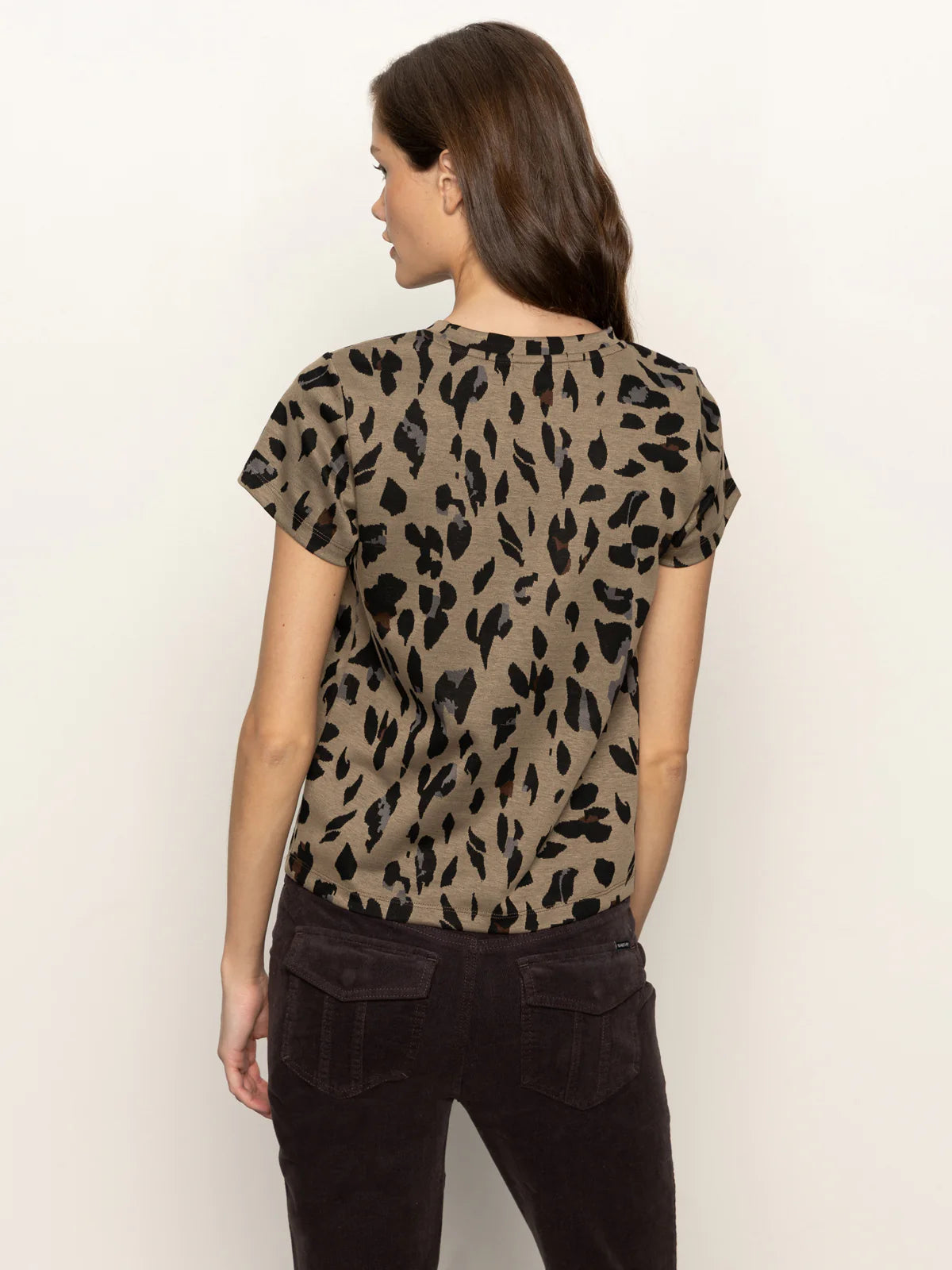 Double Knit Perfect Tee by Sanctuary in Winter Leopard