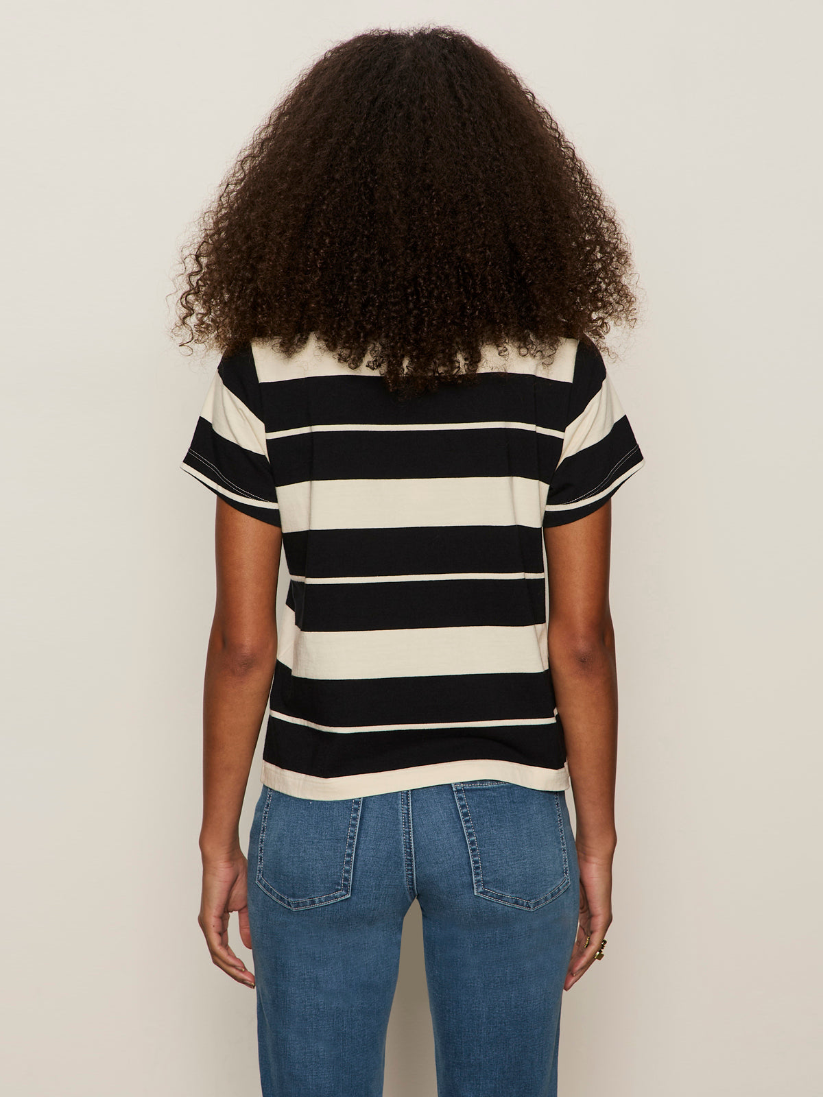 Timeless Tee by Sanctuary in Vanilla Cream / Black Stripe