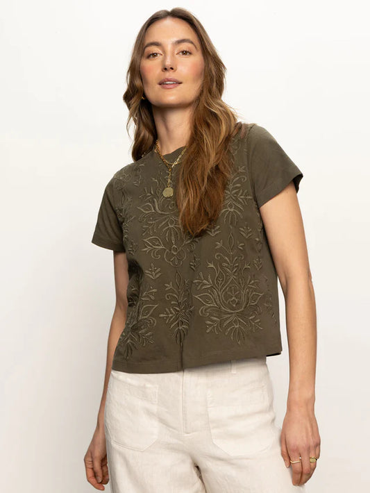 Embroidered Perfect Tee by Sanctuary in Kalamata