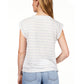 Relaxed Cap Sleeve Tee by Sanctuary in Pacific Blue Stripe