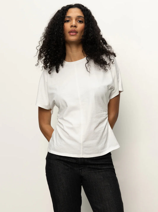 Shirred Waist Dolman tee by Sanctuary in White