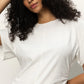Shirred Waist Dolman tee by Sanctuary in White