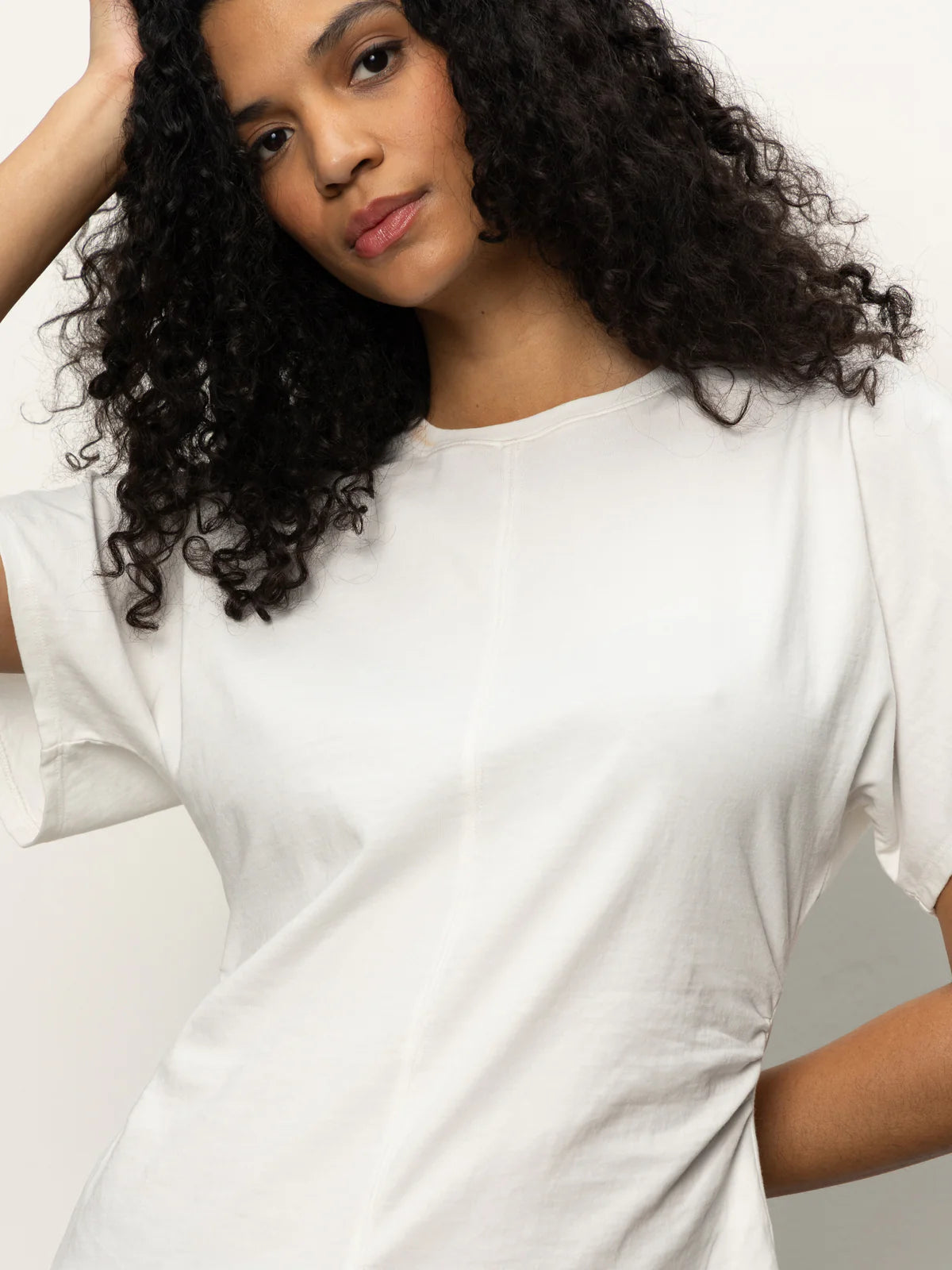 Shirred Waist Dolman tee by Sanctuary in White