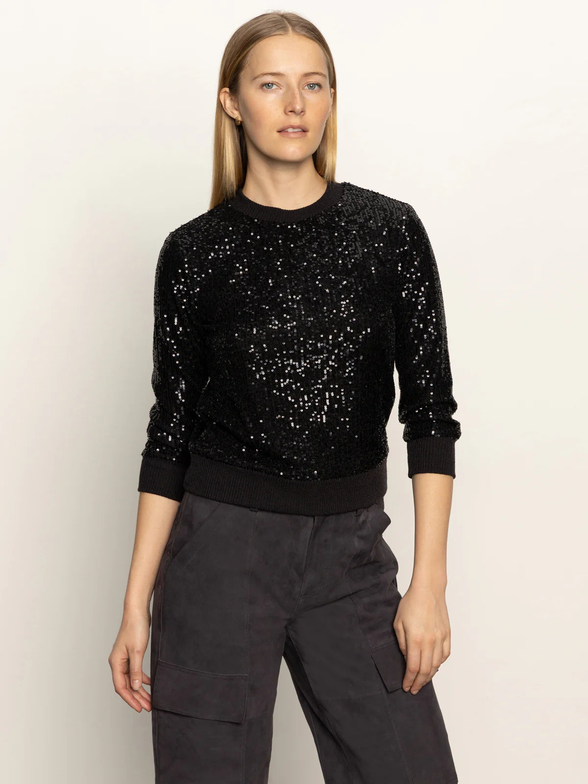 Relaxed Sparkle Popover by Sanctuary in Black