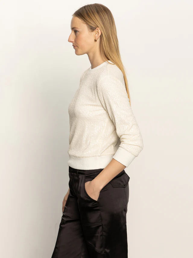 Sparkle Together Sweater Top by Sanctuary in Chalk