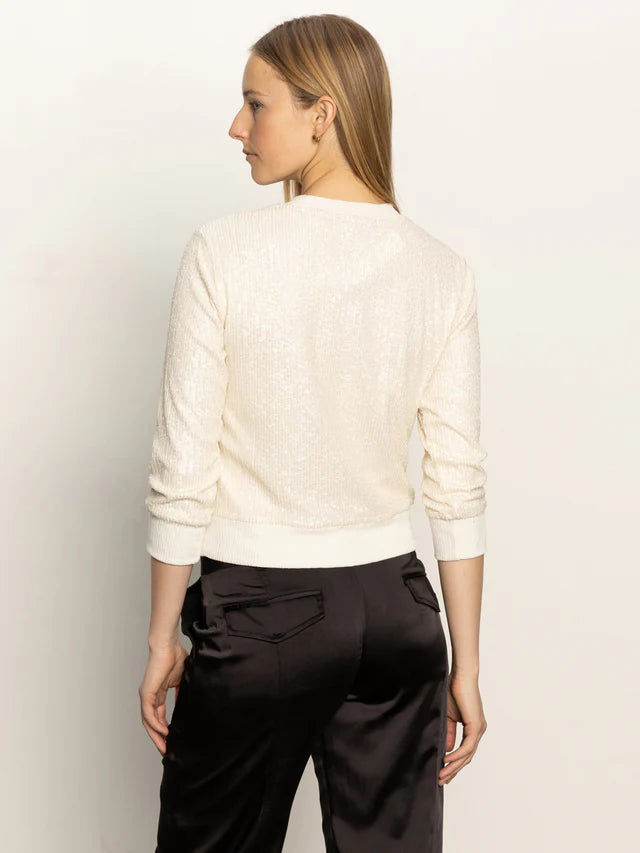 Sparkle Together Sweater Top by Sanctuary in Chalk