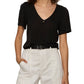 Keyhole Flutter Tee by Sanctuary in Black