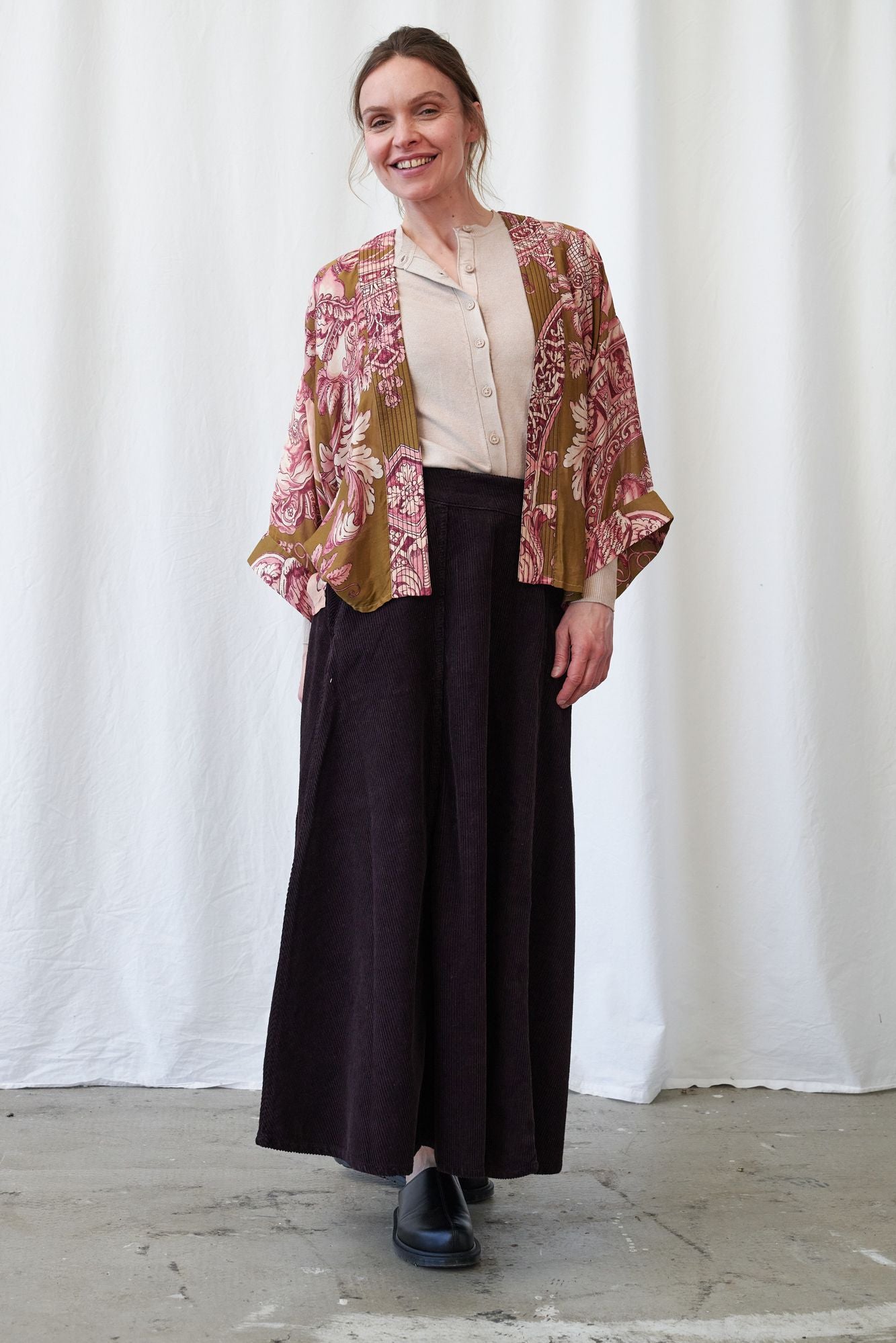 Angels Kimono by One Hundred Stars in Olive