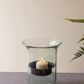 Original Glass Candle Cylinder with Rustic Insert (Small) by Kalalou