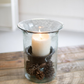 Original Glass Candle Cylinder with Rustic Insert (Small) by Kalalou