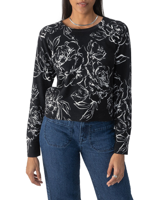 All Day Long Sweater by Sanctuary in Rose Stencil Black