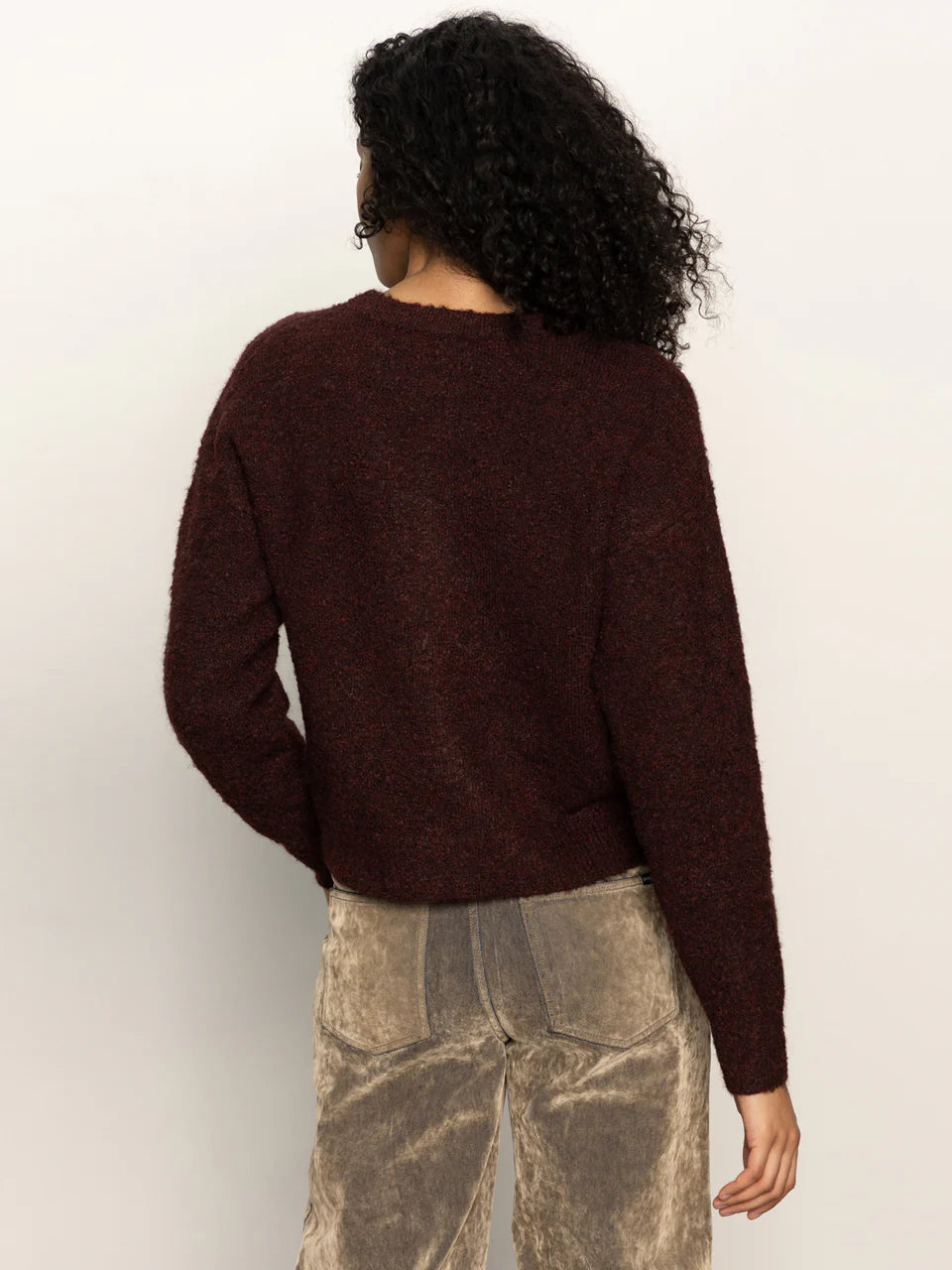 Boucle Cardigan by Sanctuary in Dark Crimson