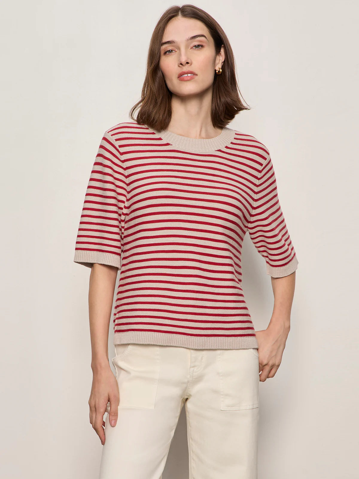 Sweater Tee by Sanctuary in Opal/Raspberry Stripe