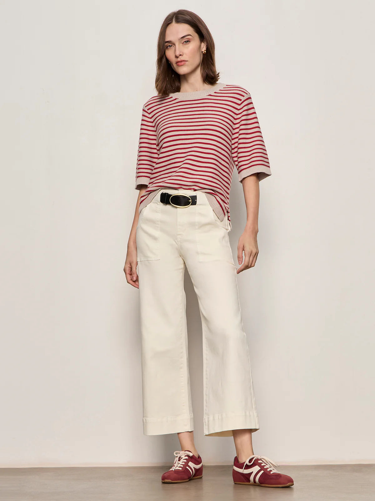 Sweater Tee by Sanctuary in Opal/Raspberry Stripe