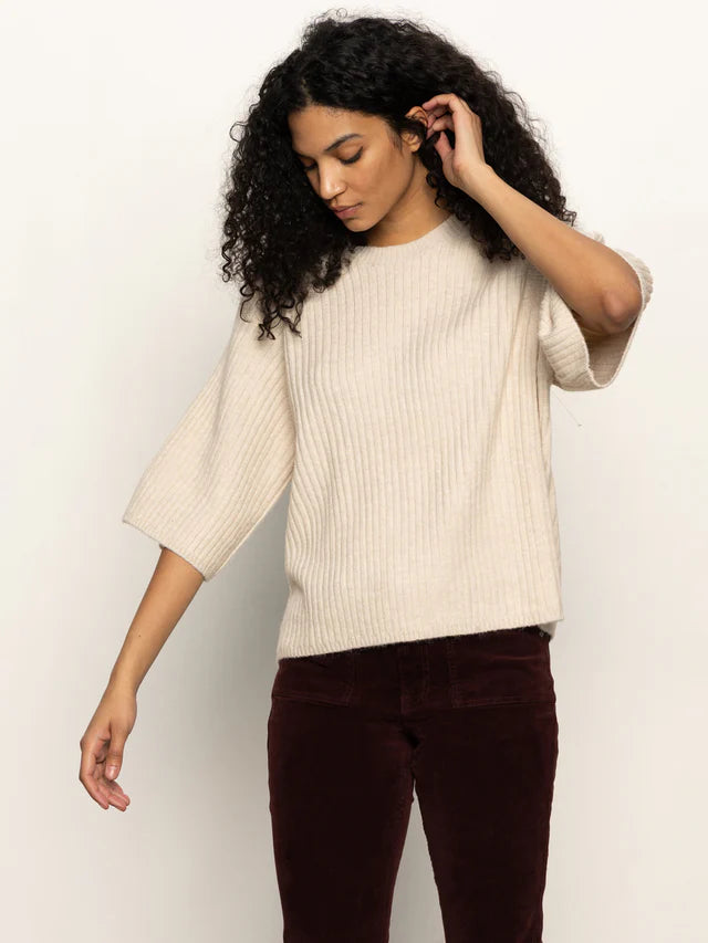 Ribbed Sweater Top by Sanctuary in Mother of Pearl