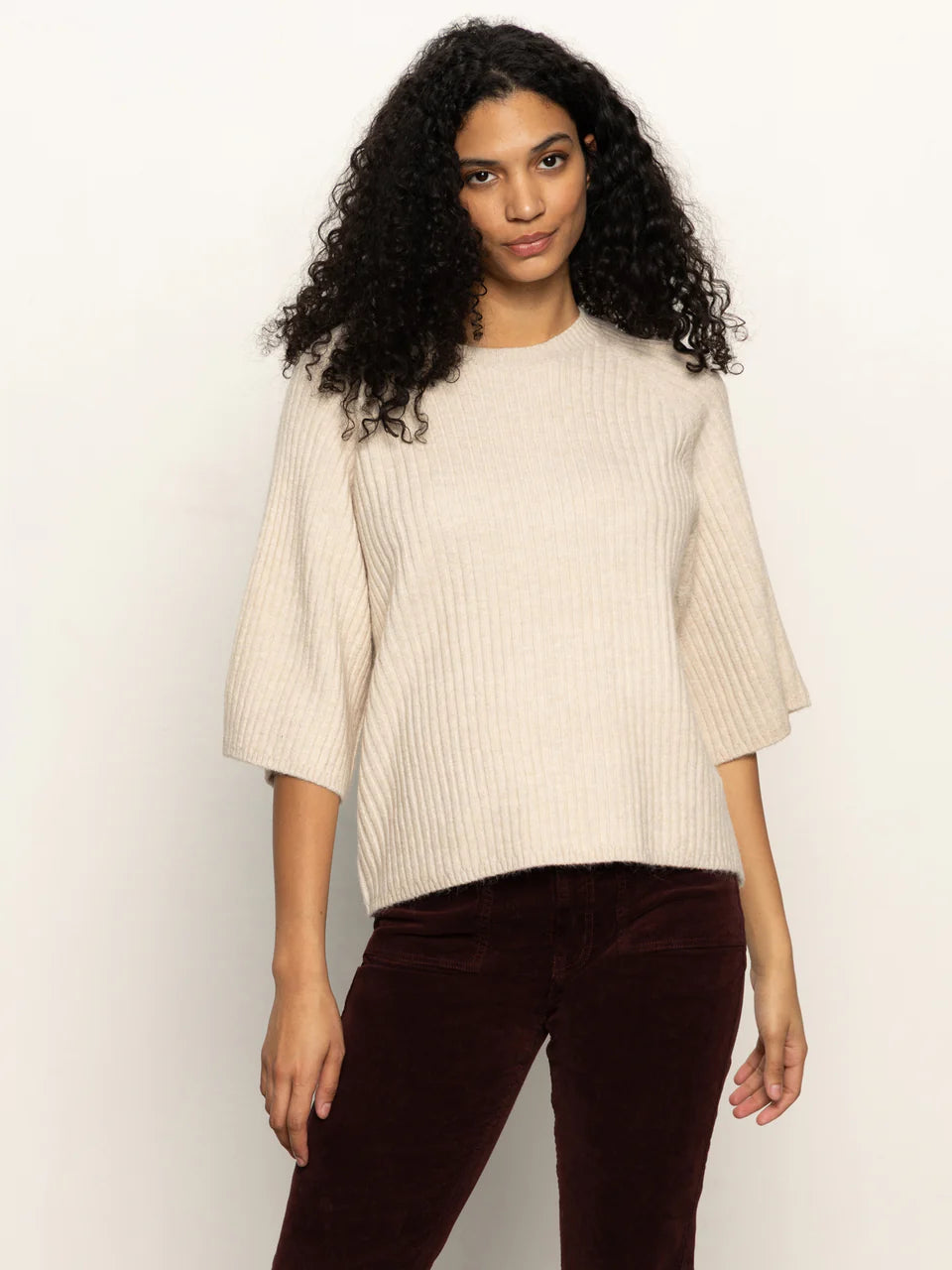 Ribbed Sweater Top by Sanctuary in Mother of Pearl