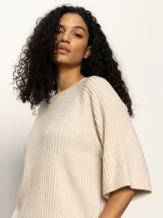 Ribbed Sweater Top by Sanctuary in Mother of Pearl