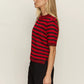 Short Sleeve Shine Sweater Tee by Sanctuary in Cherry Lacquer