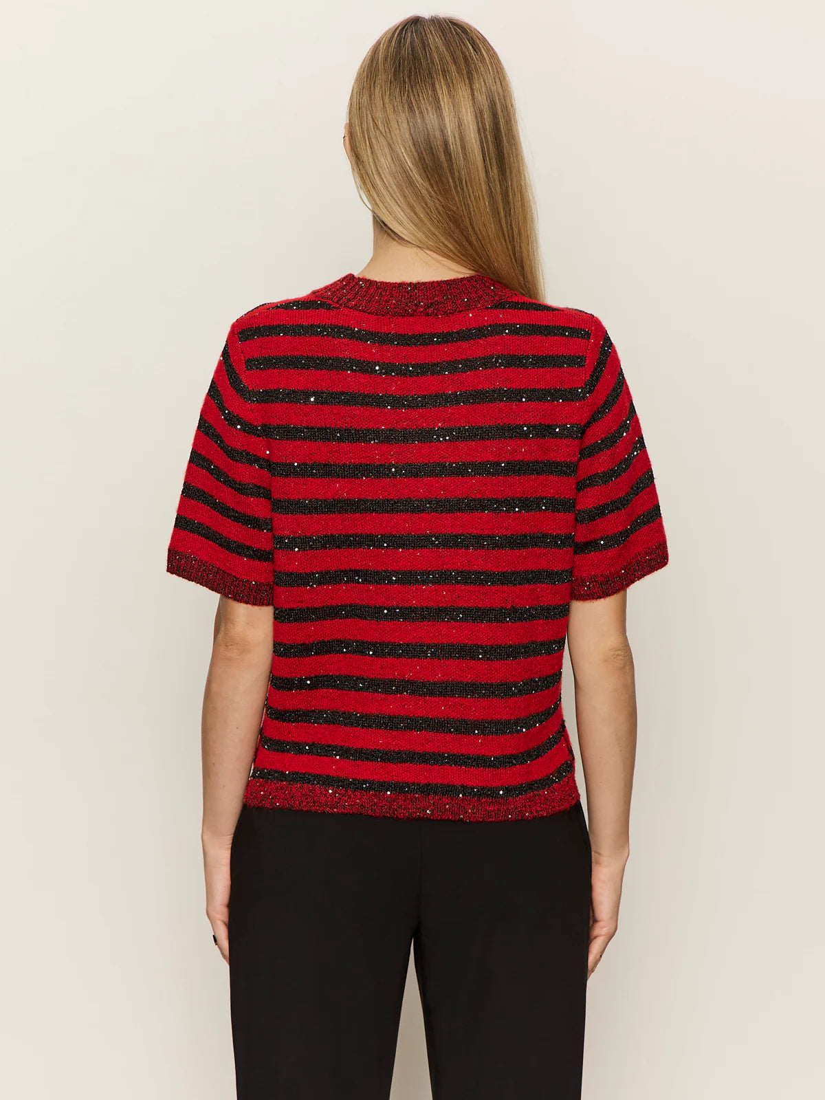 Short Sleeve Shine Sweater Tee by Sanctuary in Cherry Lacquer