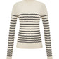 Forever Striped Mock Neck by Sanctuary in Vanilla Creme with Black Stripe