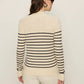 Forever Striped Mock Neck by Sanctuary in Vanilla Creme with Black Stripe
