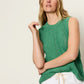Easy Pointelle Shell by Sanctuary in Green Juice