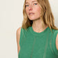 Easy Pointelle Shell by Sanctuary in Green Juice