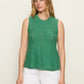 Easy Pointelle Shell by Sanctuary in Green Juice