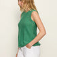 Easy Pointelle Shell by Sanctuary in Green Juice