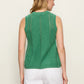 Easy Pointelle Shell by Sanctuary in Green Juice