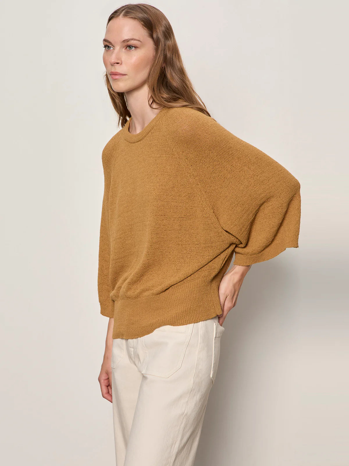 About Us Relaxed Pullover by Sanctuary in Cumin