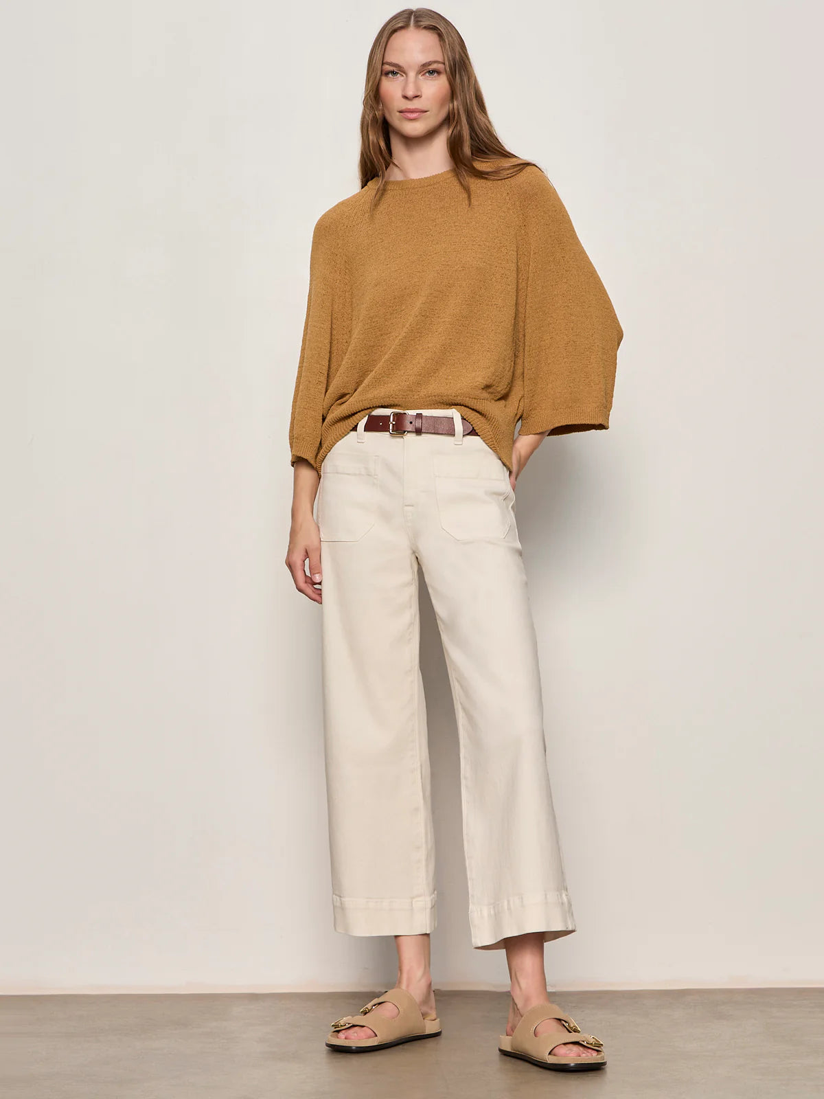 About Us Relaxed Pullover by Sanctuary in Cumin