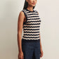 Everyday Chevron Knit Shell by Sanctuary in Inkstorm / Dark Opal Stripe